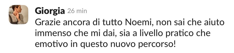 Giorgia: non sai che aiuto immenso che mi dai