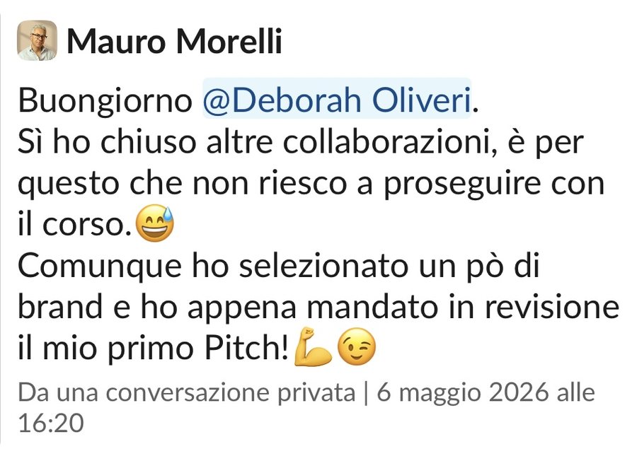 Mauro: ho chiuso altre collaborazioni