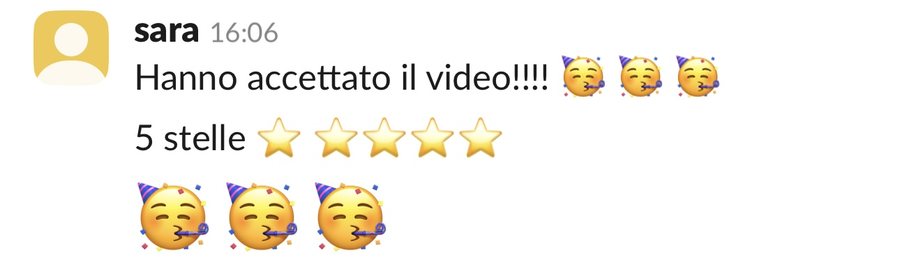 Hanno accettato il video, 5 stelle