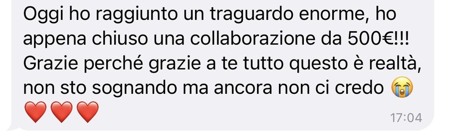Ho appena chiuso una collaborazione da 500 euro