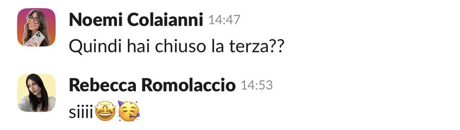 Rebecca ha chiuso la terza collaborazione