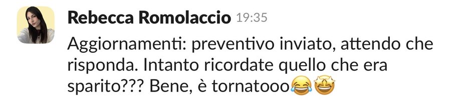 Rebecca ha inviato un preventivo
